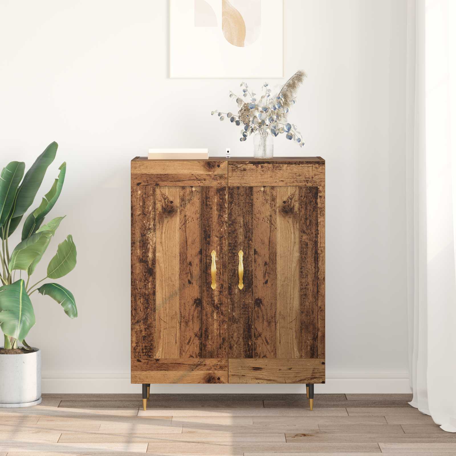 vidaXL Sideboard Old Wood 69.5 x 34 x 90 cm Engineered Wood 4