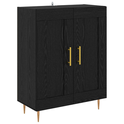 vidaXL Sideboard Black Oak 69.5 x 34 x 90 cm Engineered Wood and Iron 2