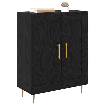 vidaXL Sideboard Black Oak 69.5 x 34 x 90 cm Engineered Wood and Iron 3