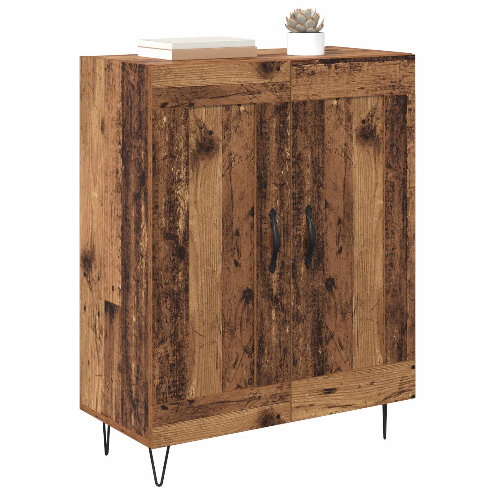 vidaXL Sideboard Old Wood 69.5 x 34 x 90 cm Engineered Wood and Iron 3