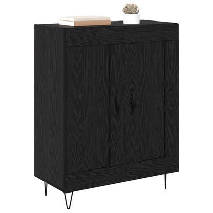 vidaXL Sideboard Black Oak 69.5 x 34 x 90 cm Engineered Wood and Iron 3