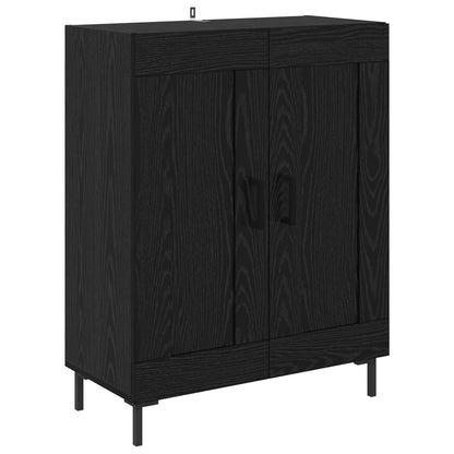 vidaXL Sideboard Black Oak 69.5 x 34 x 90 cm Engineered Wood and Iron 2