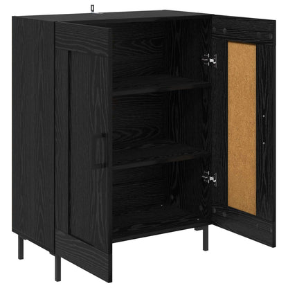 vidaXL Sideboard Black Oak 69.5 x 34 x 90 cm Engineered Wood and Iron 5