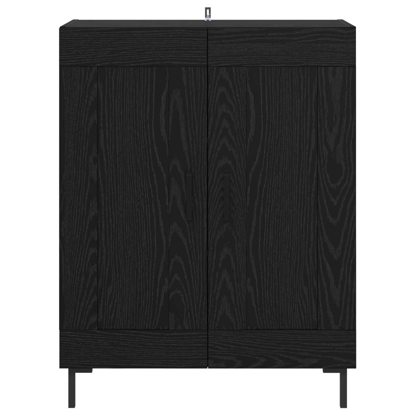 vidaXL Sideboard Black Oak 69.5 x 34 x 90 cm Engineered Wood and Iron 6