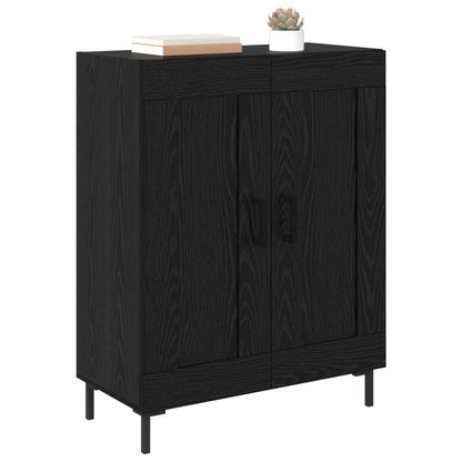 vidaXL Sideboard Black Oak 69.5 x 34 x 90 cm Engineered Wood and Iron 3