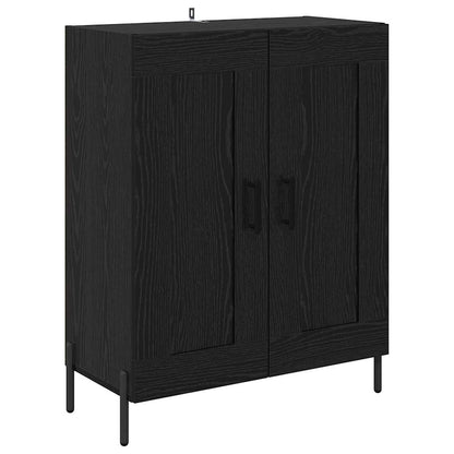 vidaXL Sideboard Black Oak 69.5 x 34 x 90 cm Engineered Wood and Iron 2
