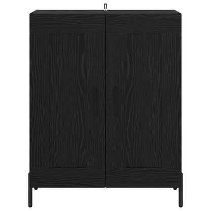 vidaXL Sideboard Black Oak 69.5 x 34 x 90 cm Engineered Wood and Iron 6