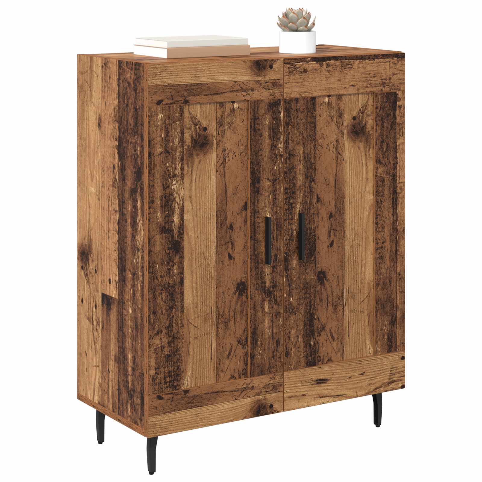 vidaXL Sideboard Old Wood 69.5 x 34 x 90 cm Engineered Wood and Iron 3