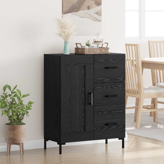 Sideboard 69,5x34x90 cm Engineered Wood Black oak