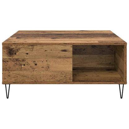 vidaXL Coffee Table Old Wood 80 x 80 x 36.5 cm Engineered Wood 5