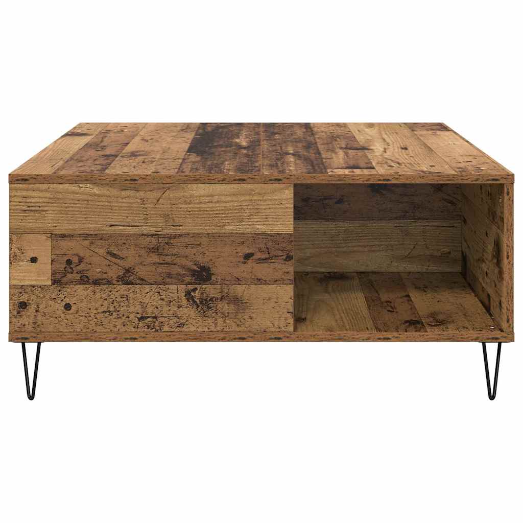 vidaXL Coffee Table Old Wood 80 x 80 x 36.5 cm Engineered Wood 6