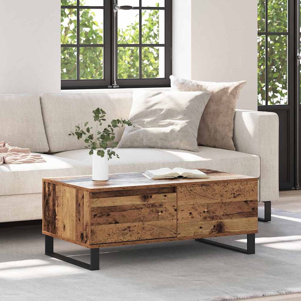 vidaXL Coffee Table Old Wood 90 x 50 x 36.5 cm Engineered Wood 1