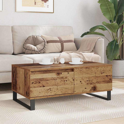 vidaXL Coffee Table Old Wood 90 x 50 x 36.5 cm Engineered Wood 4