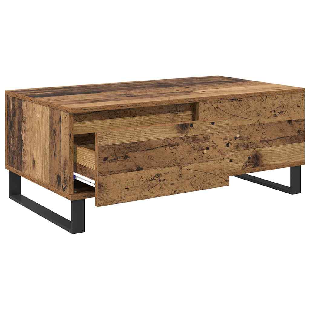 vidaXL Coffee Table Old Wood 90 x 50 x 36.5 cm Engineered Wood 5