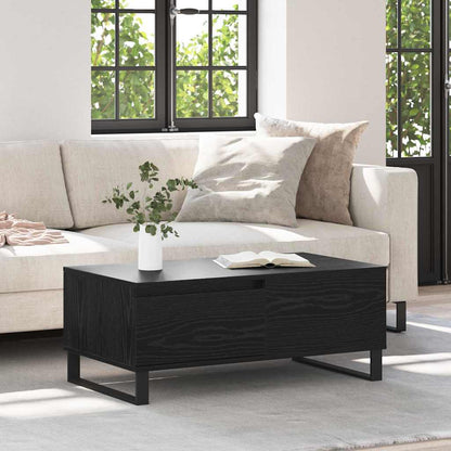 vidaXL Coffee Table Black Oak 90 x 50 x 36.5 cm Engineered Wood 1