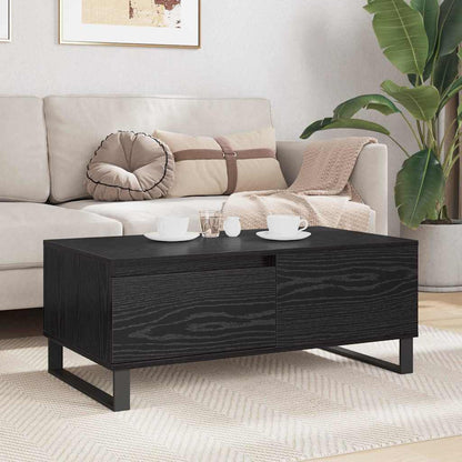 vidaXL Coffee Table Black Oak 90 x 50 x 36.5 cm Engineered Wood 4