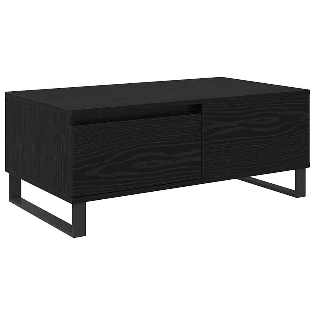 vidaXL Coffee Table Black Oak 90 x 50 x 36.5 cm Engineered Wood 2