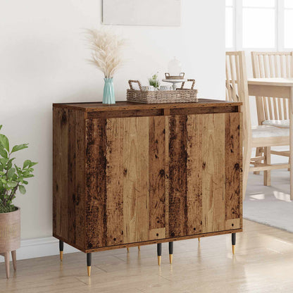 vidaXL Sideboard 2 pcs Old Wood 40 x 35 x 70 cm 1