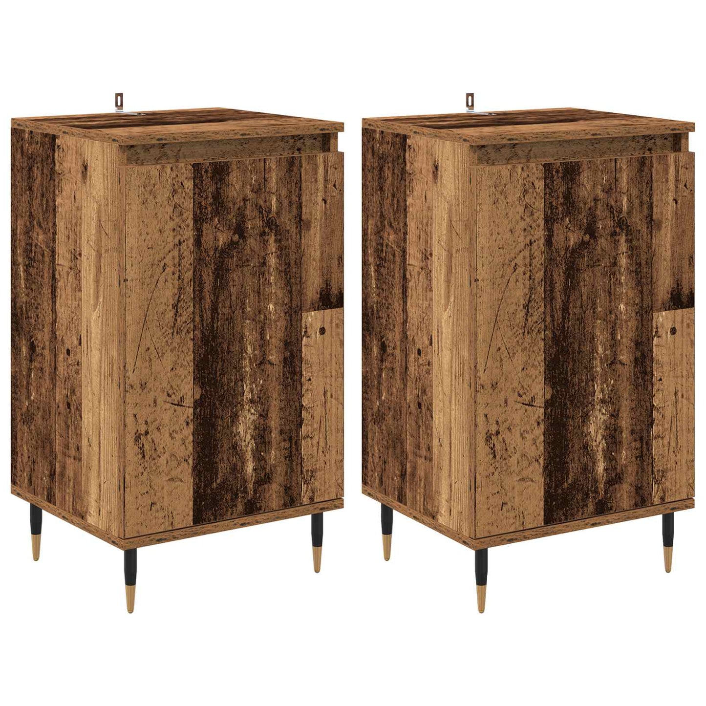 vidaXL Sideboard 2 pcs Old Wood 40 x 35 x 70 cm 2
