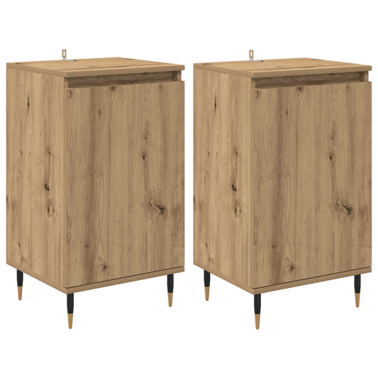 vidaXL Sideboard 2 pcs Artisan Oak 40 x 35 x 70 cm 2