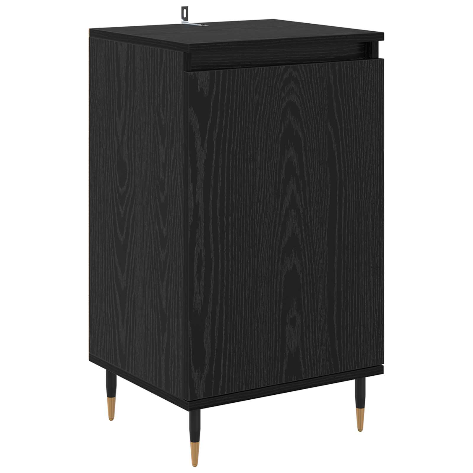 vidaXL Sideboard 2 pcs Black Oak 40 x 35 x 70 cm 5