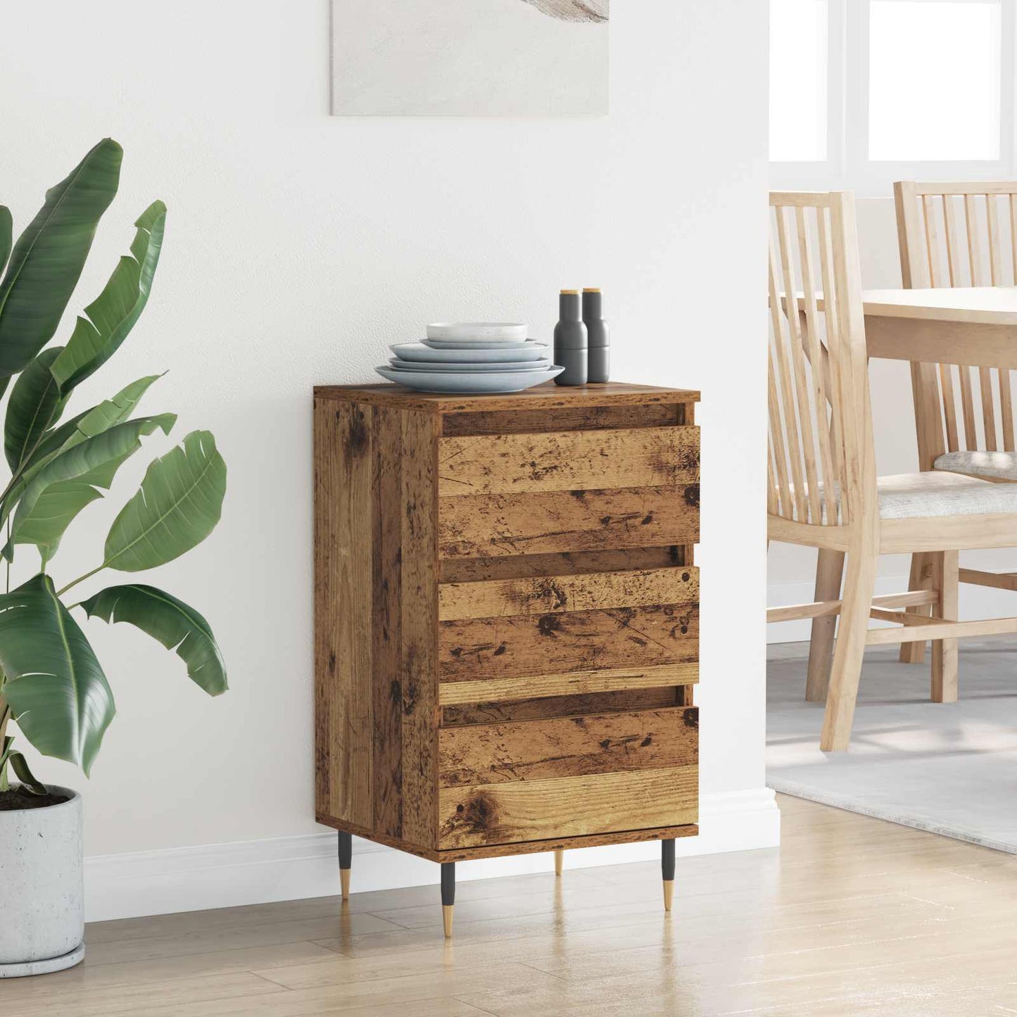 vidaXL Sideboard Old wood 35 x 40 x 70 cm Engineered Wood 4