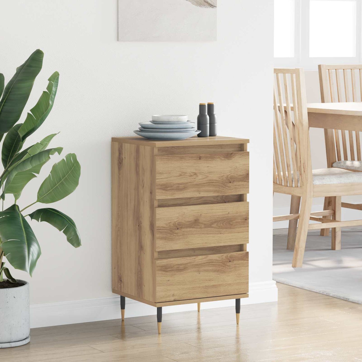 vidaXL Sideboard Artisan oak 35 x 40 x 70 cm Engineered Wood 4