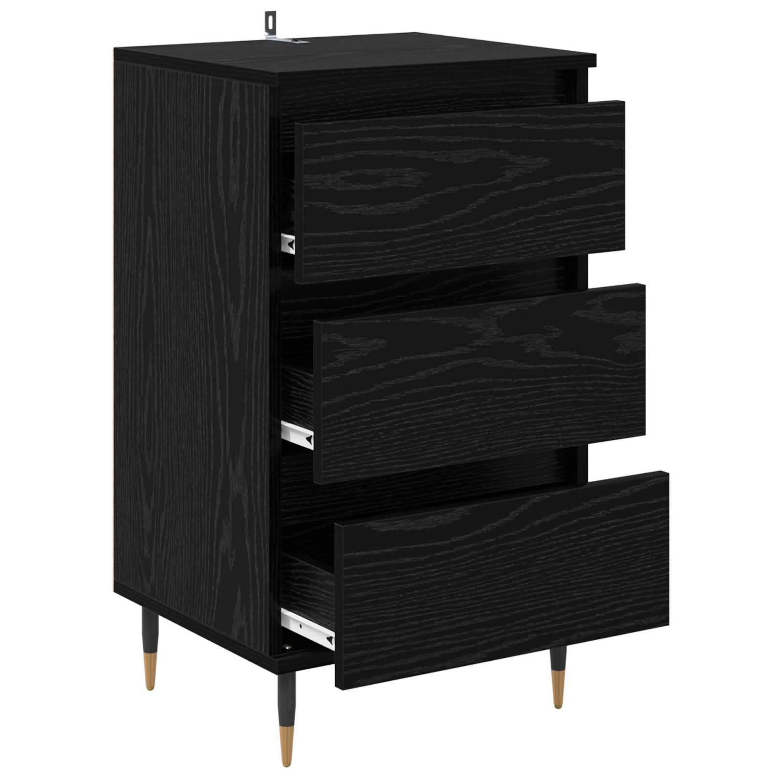 vidaXL Sideboard Black oak 35 x 40 x 70 cm Engineered Wood 5