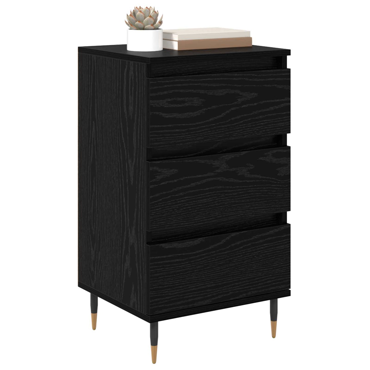 vidaXL Sideboard Black oak 35 x 40 x 70 cm Engineered Wood 3