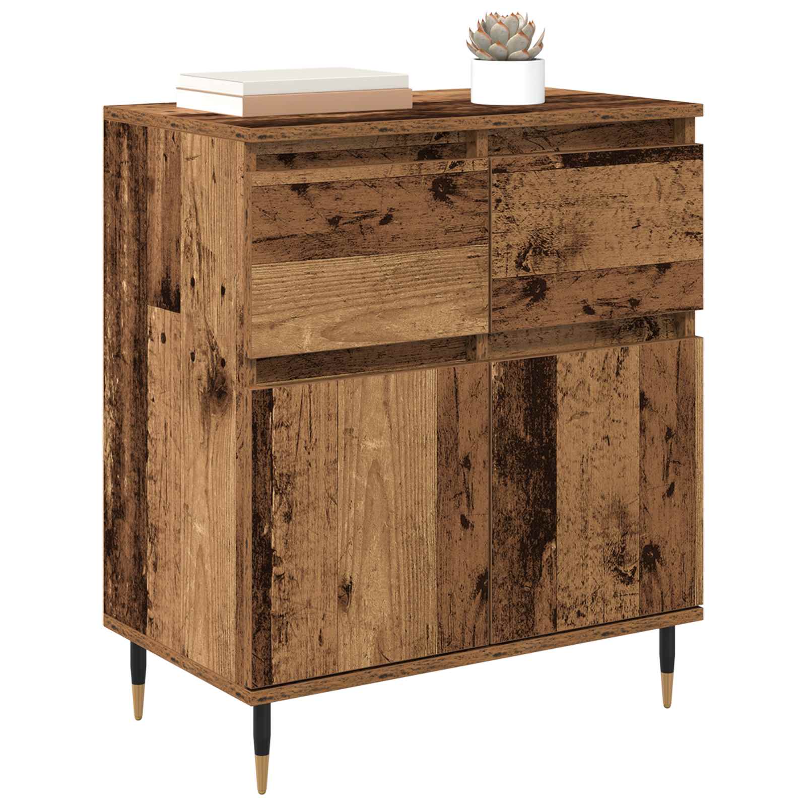 vidaXL Sideboard Old Wood 60 x 35 x 70 cm Engineered Wood and Iron 3