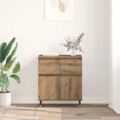 vidaXL Sideboard Artisan Oak 60 x 35 x 70 cm Engineered Wood and Iron 4