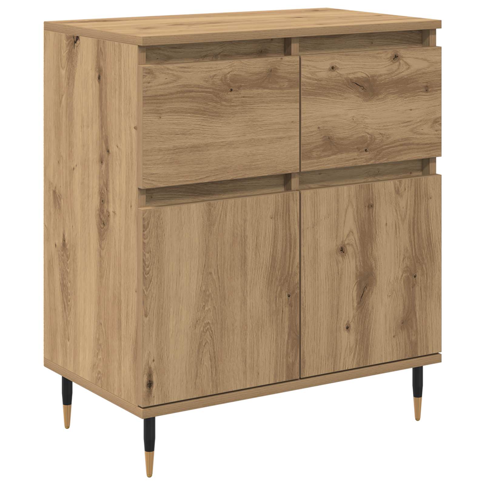 vidaXL Sideboard Artisan Oak 60 x 35 x 70 cm Engineered Wood and Iron 2