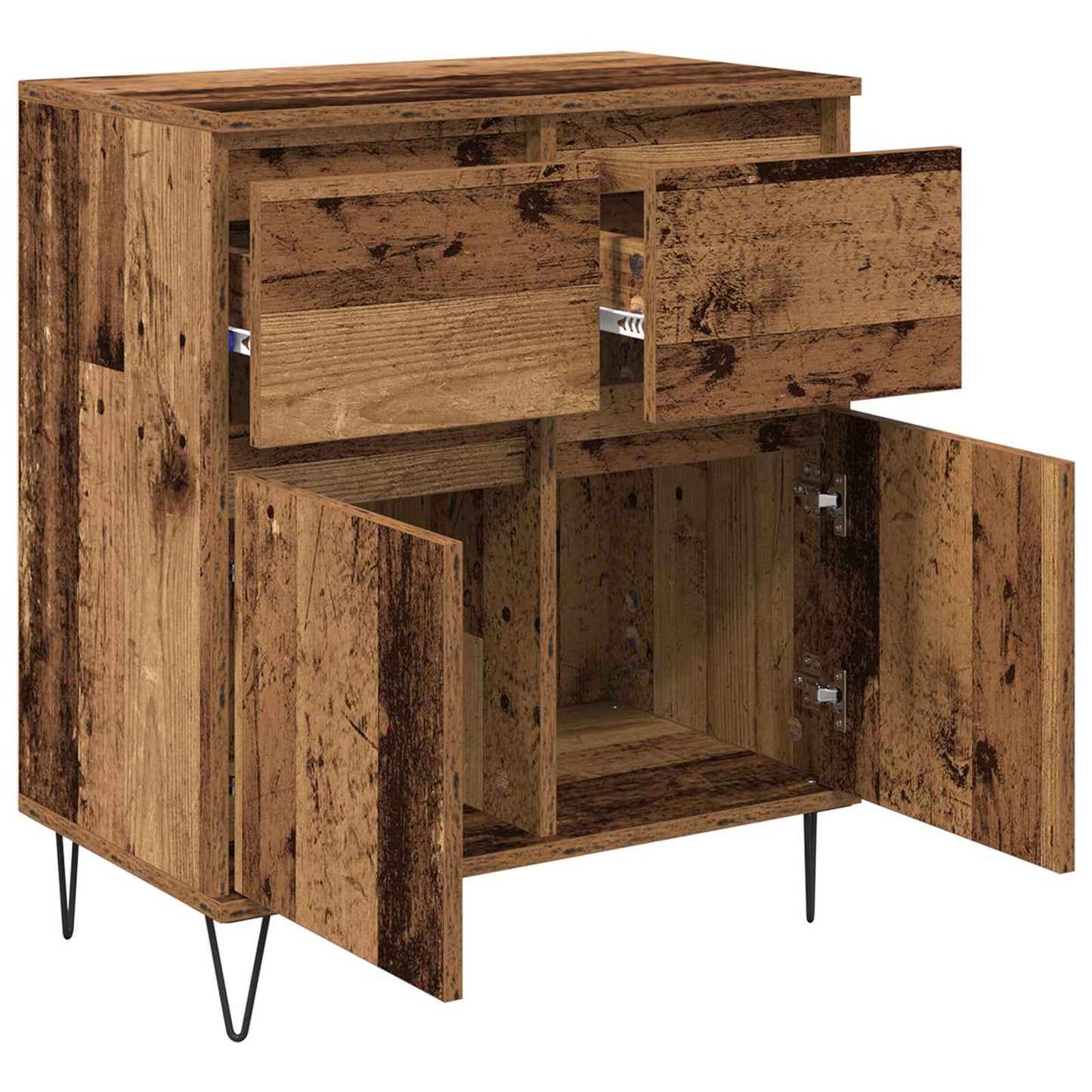 vidaXL Sideboard Old Wood 60 x 35 x 70 cm Engineered Wood and Iron 5