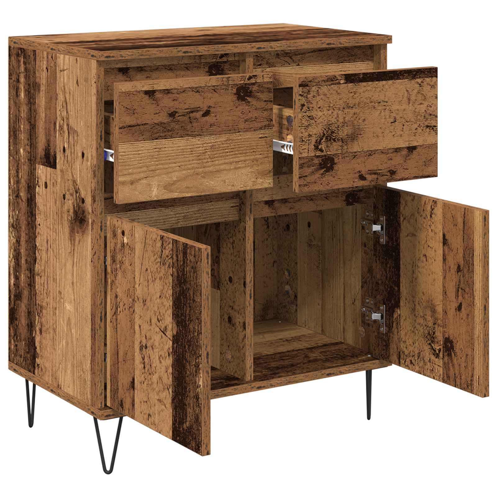 vidaXL Sideboard Old Wood 60 x 35 x 70 cm Engineered Wood and Iron 5
