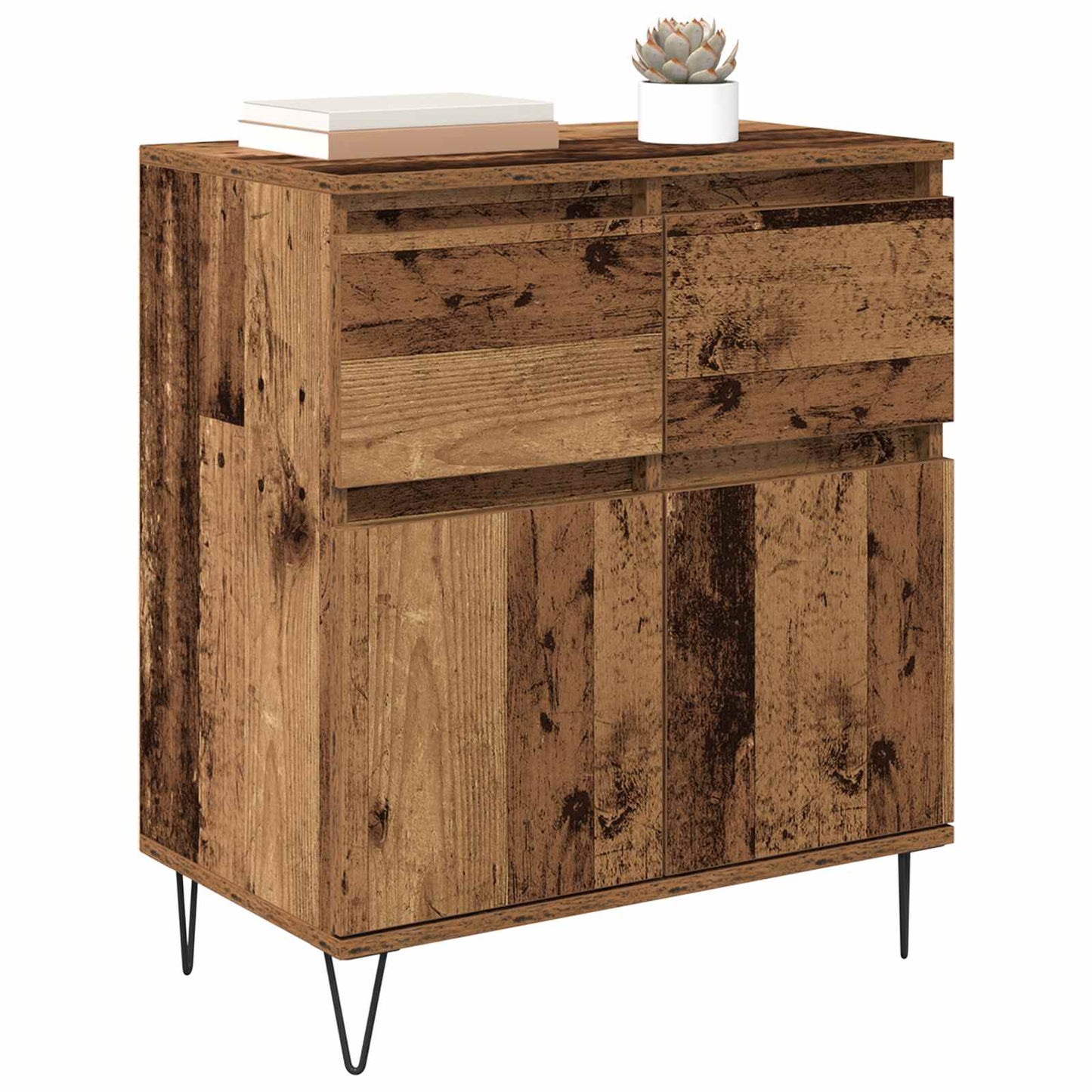 vidaXL Sideboard Old Wood 60 x 35 x 70 cm Engineered Wood and Iron 3