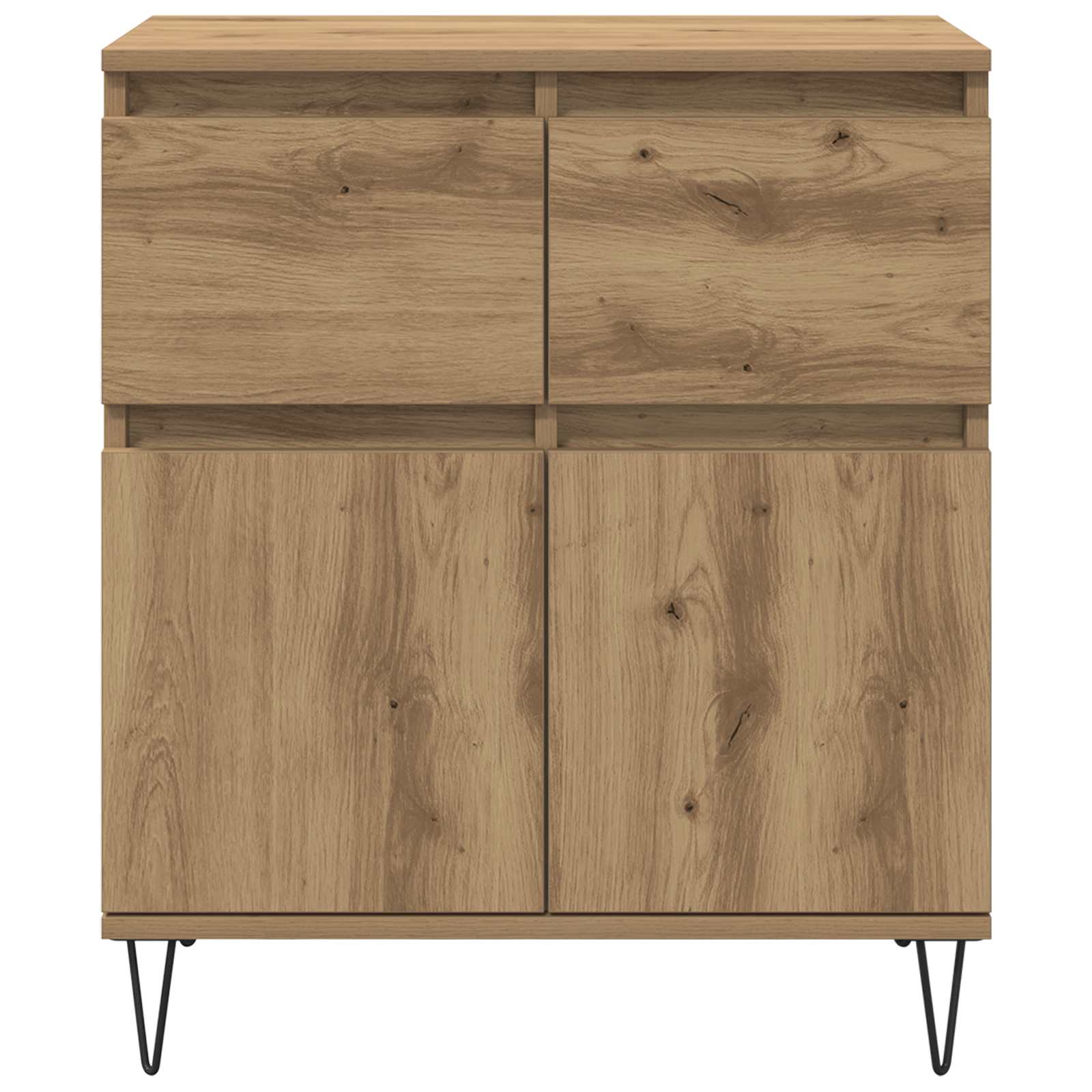 vidaXL Sideboard Artisan Oak 60 x 35 x 70 cm Engineered Wood and Iron 6