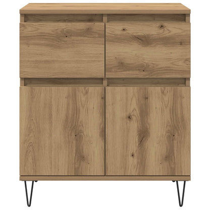 vidaXL Sideboard Artisan Oak 60 x 35 x 70 cm Engineered Wood and Iron 6