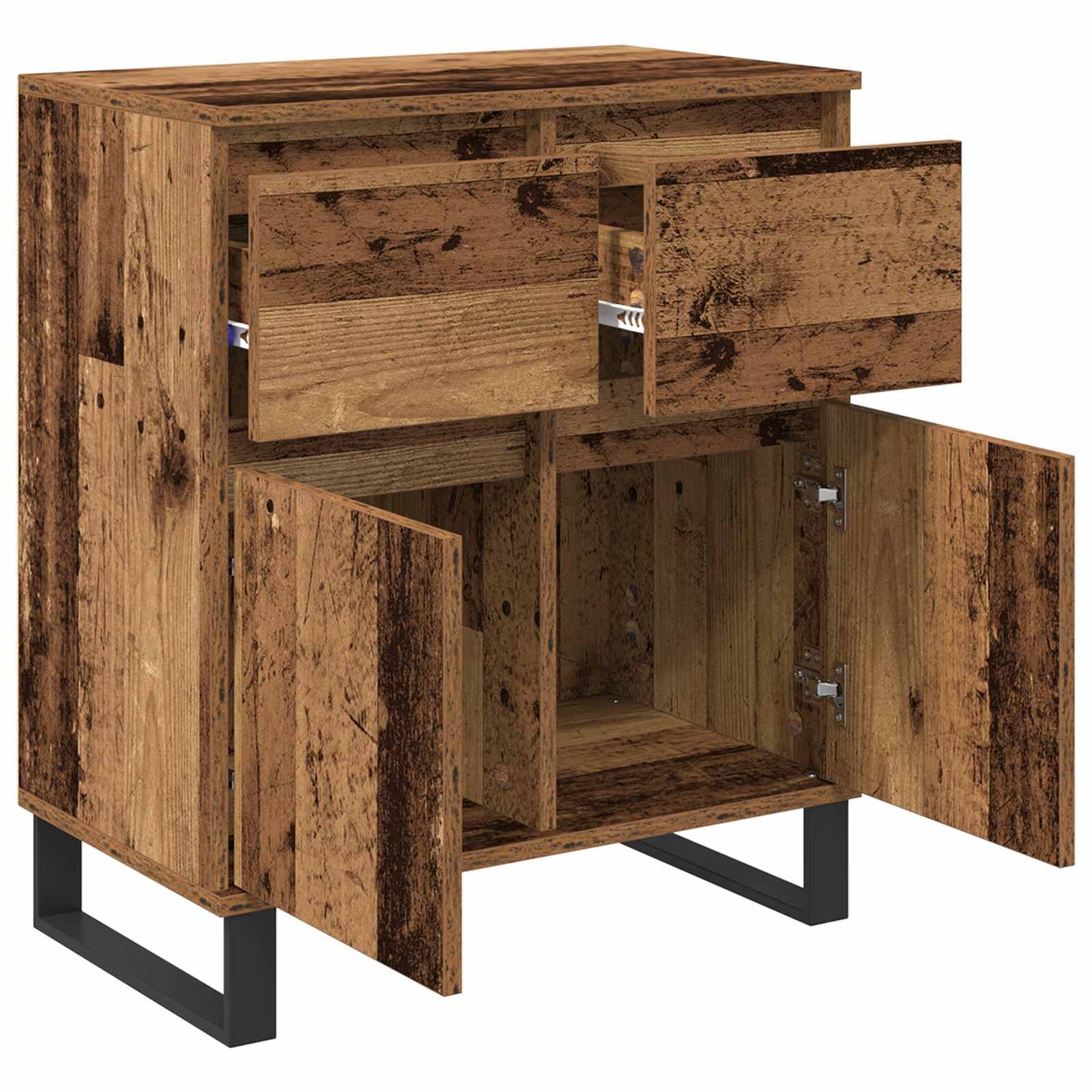vidaXL Sideboard Old Wood 60 x 35 x 70 cm Engineered Wood and Iron 5