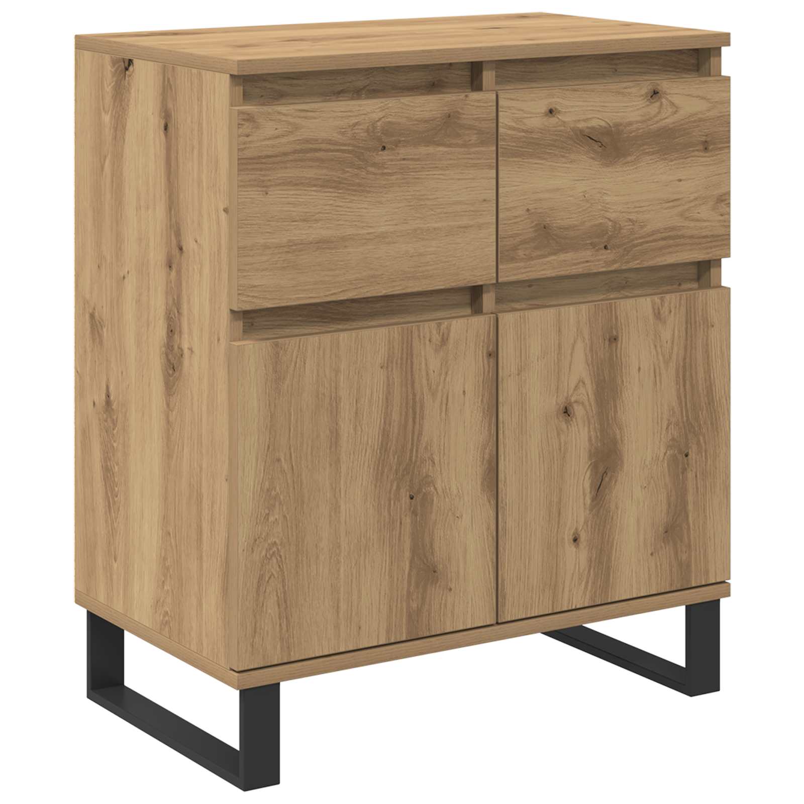 vidaXL Sideboard Artisan Oak 60 x 35 x 70 cm Engineered Wood and Iron 2