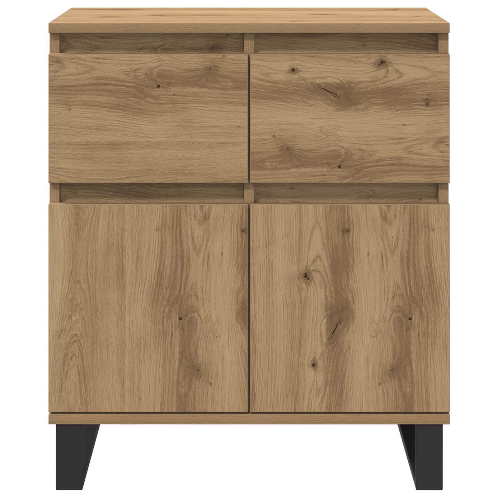vidaXL Sideboard Artisan Oak 60 x 35 x 70 cm Engineered Wood and Iron 6