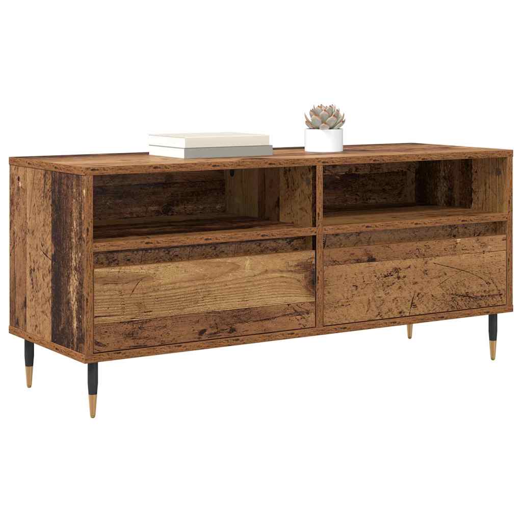 vidaXL TV Cabinet with Drawer Old Wood 100 x 34.5 x 44.5 cm 3