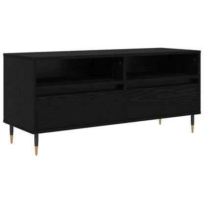 vidaXL TV Cabinet with Drawer Black Oak 100 x 34.5 x 44.5 cm 2