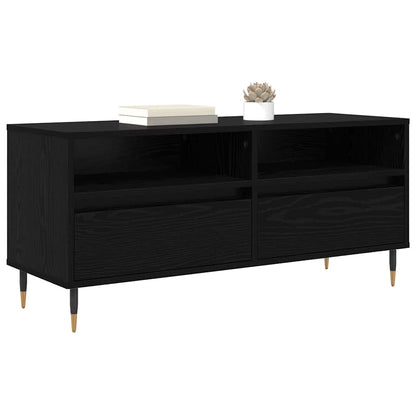 vidaXL TV Cabinet with Drawer Black Oak 100 x 34.5 x 44.5 cm 3
