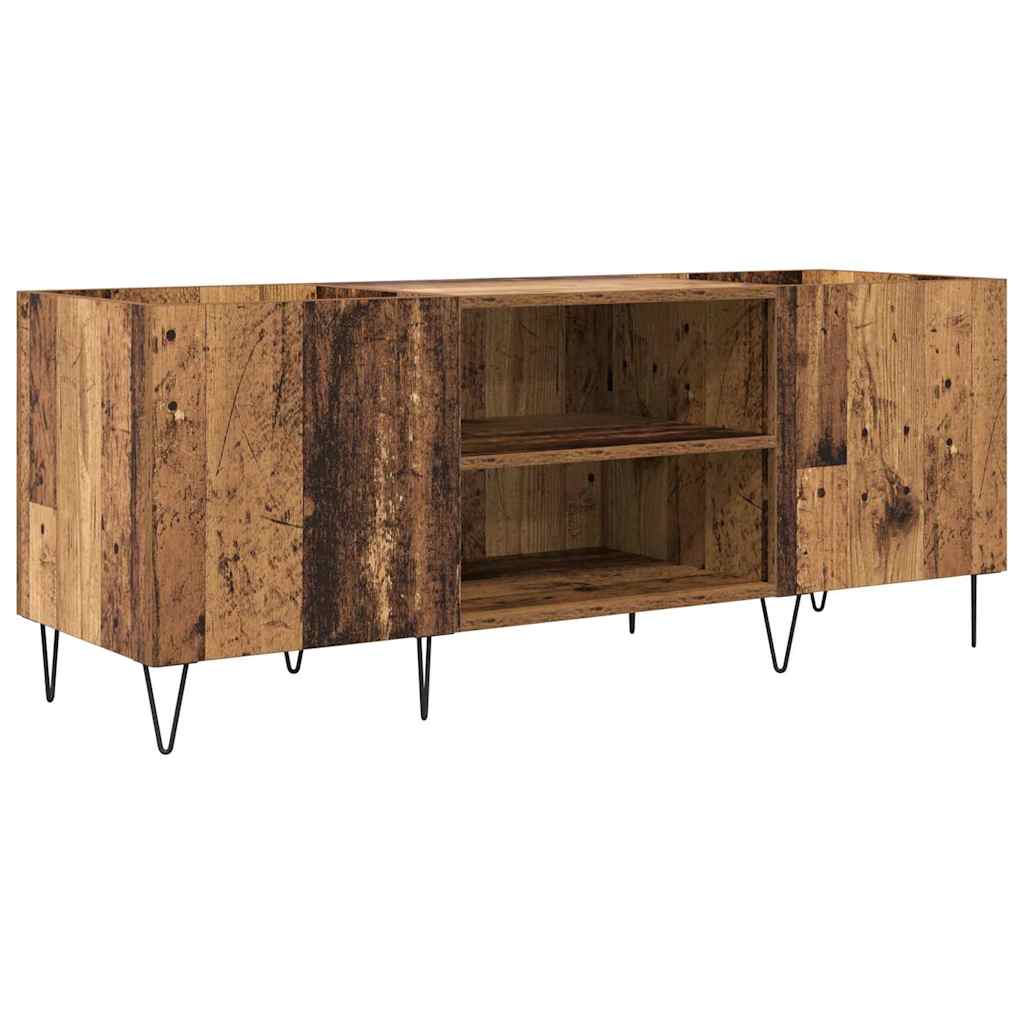 vidaXL Record Cabinet with Shelf with Door Old Wood 121 x 38 x 48 cm 2