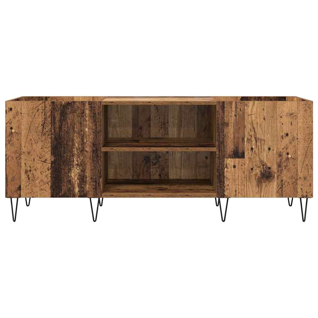 vidaXL Record Cabinet with Shelf with Door Old Wood 121 x 38 x 48 cm 5