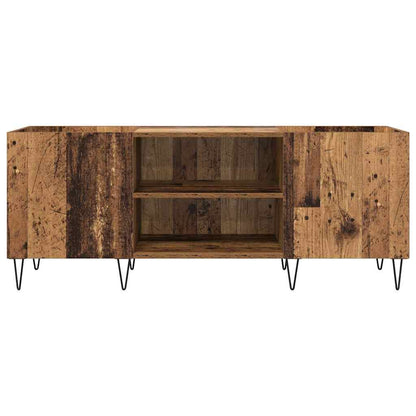 vidaXL Record Cabinet with Shelf with Door Old Wood 121 x 38 x 48 cm 5