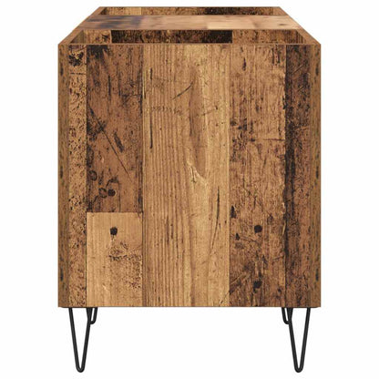 vidaXL Record Cabinet with Shelf with Door Old Wood 121 x 38 x 48 cm 6