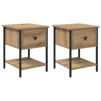 vidaXL Bedside Table 2 pcs Artisan Oak 34 x 35.5 x 45 cm 2