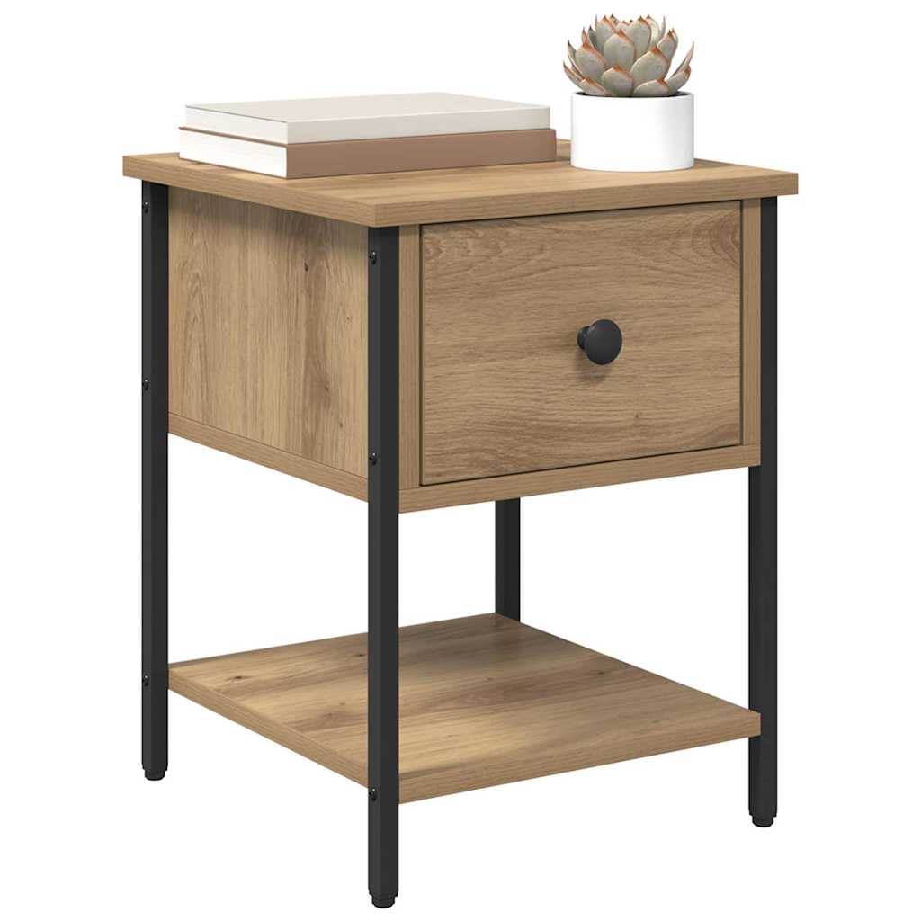 vidaXL Bedside Table 2 pcs Artisan Oak 34 x 35.5 x 45 cm 3