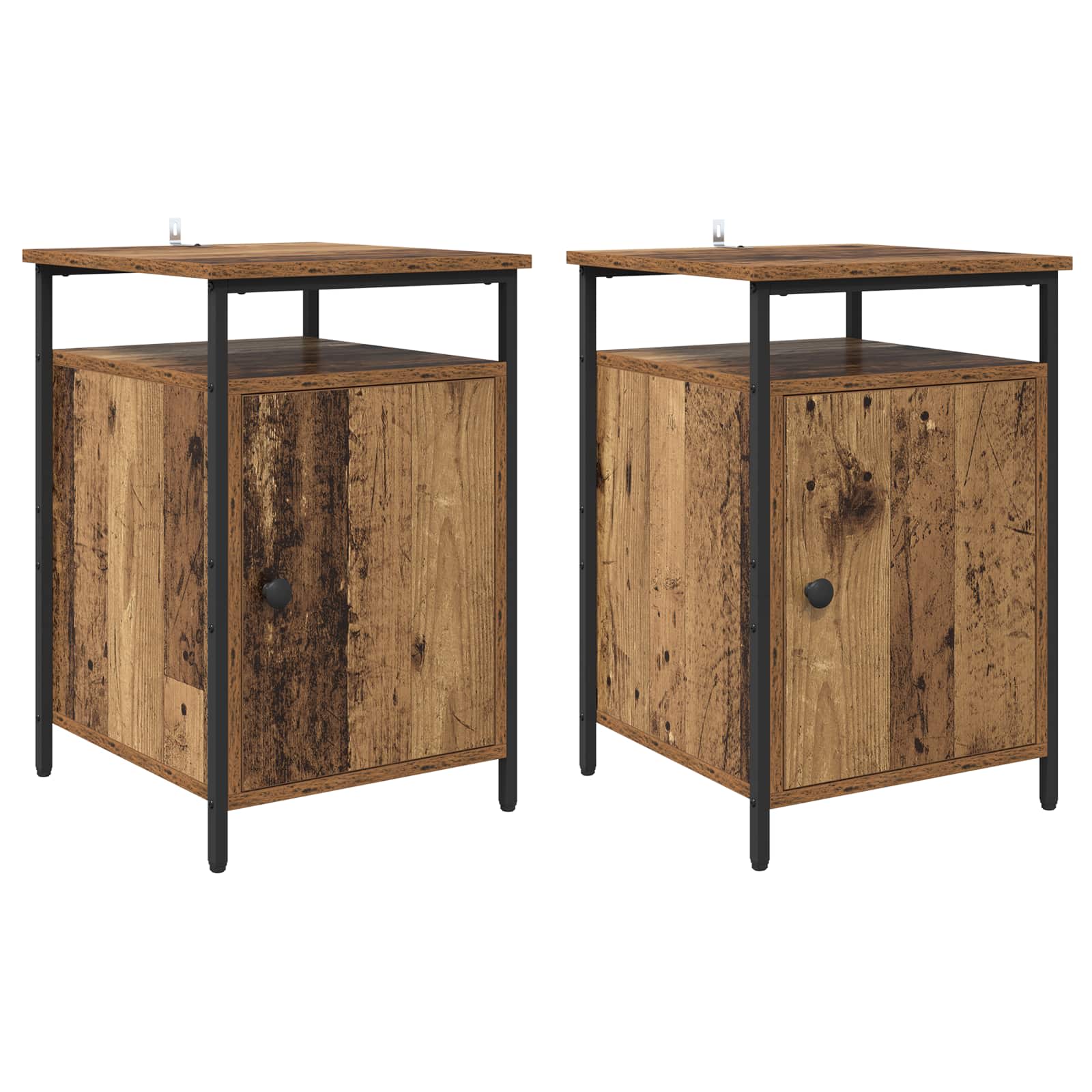 vidaXL Bedside Cabinet 2 pcs Old Wood 40 x 42 x 60cm Engineered Wood 2